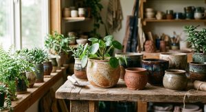chậu gốm sân vườn bền đẹp