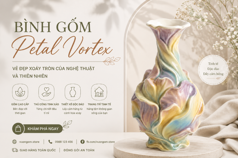 10 Điểm Độc Đáo Khiến Bình Gốm Petal Vortex