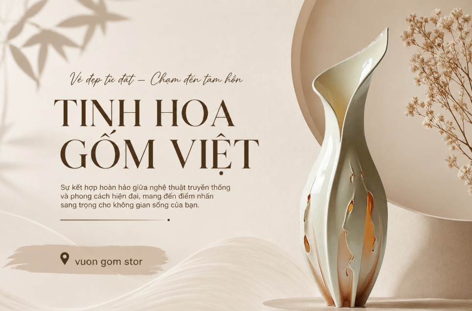 4 Ý Tưởng Cắm Hoa Nghệ Thuật Với - Bình Gốm Ngọn Lửa Sứ Độc Bản