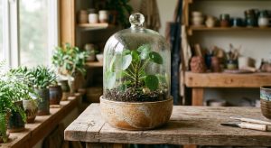 chậu gốm thủ công trồng cây