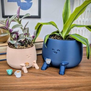 Chậu cây gốm mini để bàn trang trí không gian làm việc hiện đại