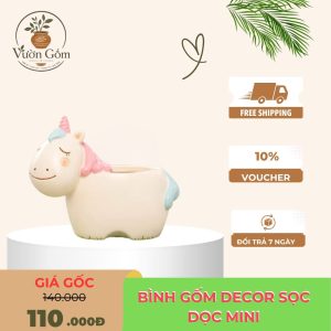 CHẬU THÚ XINH XẮN TRỒNG SEN ĐÁ, TRANG TRÍ, QUÀ TĂNG