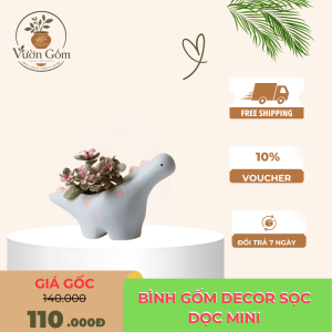 Chậu Cây Trang Trí Nhà Khủng Long 1 Cái Bình Voi Hoạt Hình Sáng Tạo